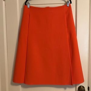 COS orange A-line skirt
